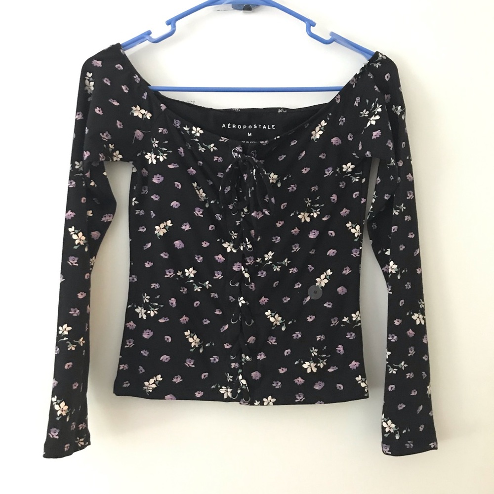 Long sleeve off shoulder top